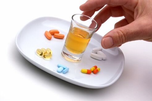 Pills and alcohol after removing the gallbladder
